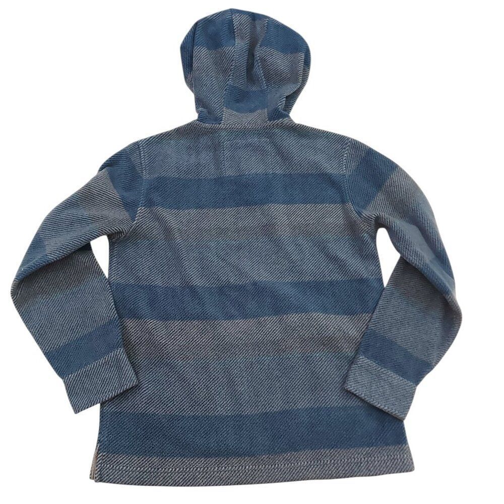 Vissla Hoodie Boys Large 12 Blue Fleece Striped Cozy Comfy Warm Travel Outdoor - Picture 7 of 12